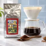 ANASU Armenia ground coffee beside a filter brewer and a separate unlabeled jar of instant granules